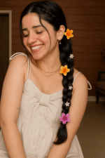 Floral Fantasy Hair Clips Set for Girls – 10 Pcs Colorful Flower & Pearl Hair Accessories | Cute Kids Hair Clutcher by Jaanshu