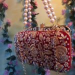 Personalized Bridal Purse with Name Embroidery | Matching Bridal Lehenga | Hindi, English, Urdu & Punjabi | Handcrafted Wedding Clutch for Brides - Image 2