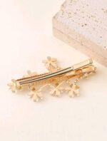 JAANSHU | Party wear Elegant White Flower Metal Hair Clip / hair accessories for girls pack of 2 - Image 6