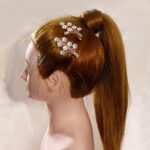 JAANSHU | Party wear Elegant White Flower Metal Hair Clip / hair accessories for girls pack of 2 - Image 5